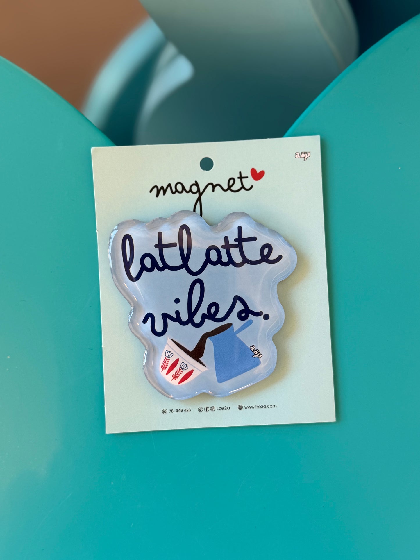 Latlatte vibes transparent 3d magnet