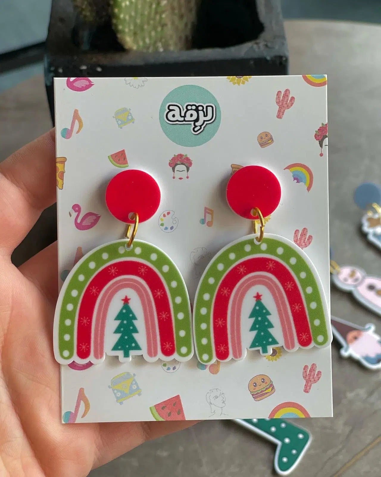 Christmas Rainbow Earrings
