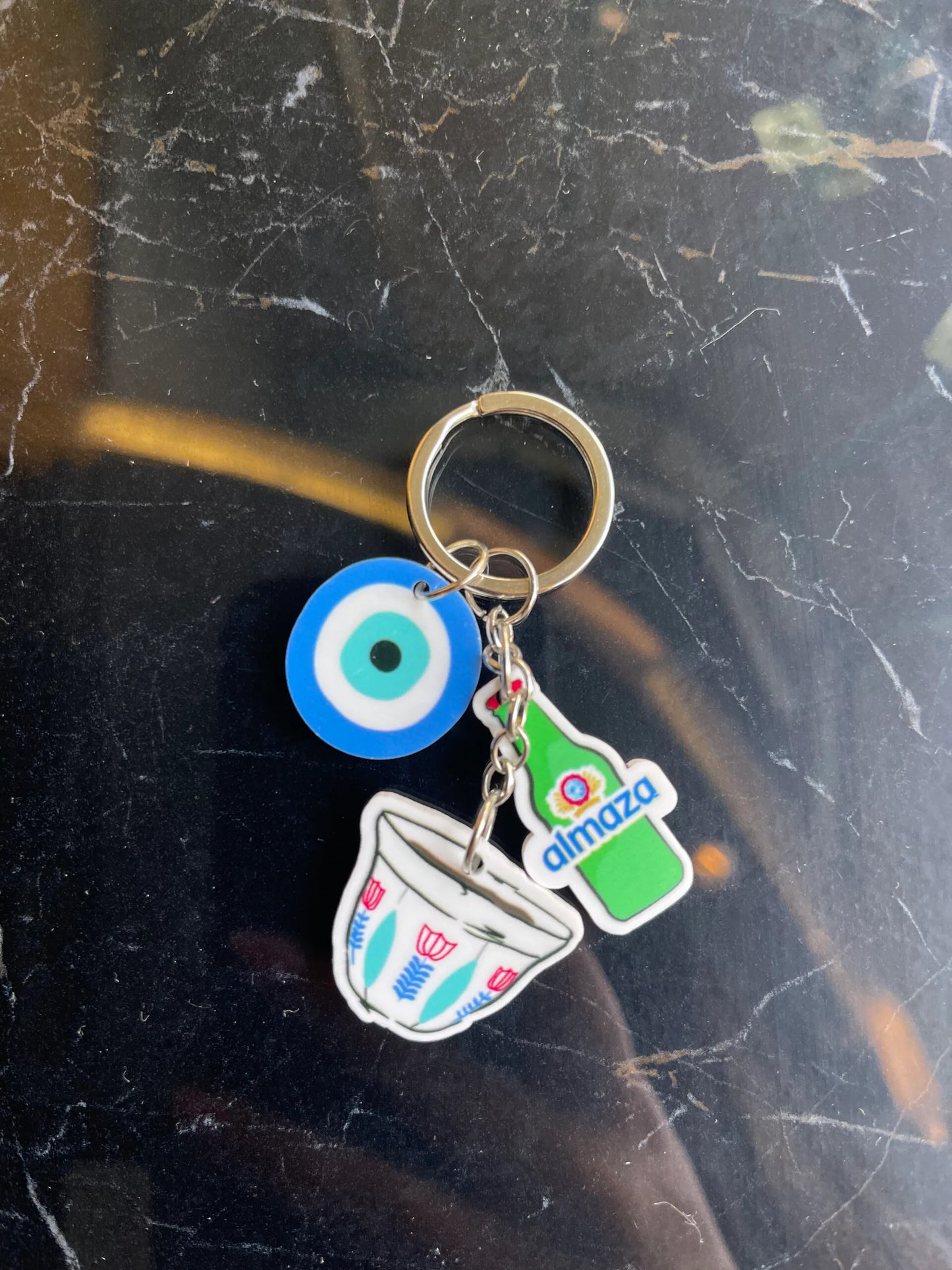 Coffe, almaza, evileye Keychain