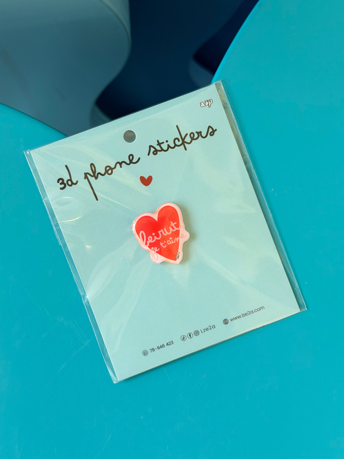 Beirut je t’aime 3d phone stickers
