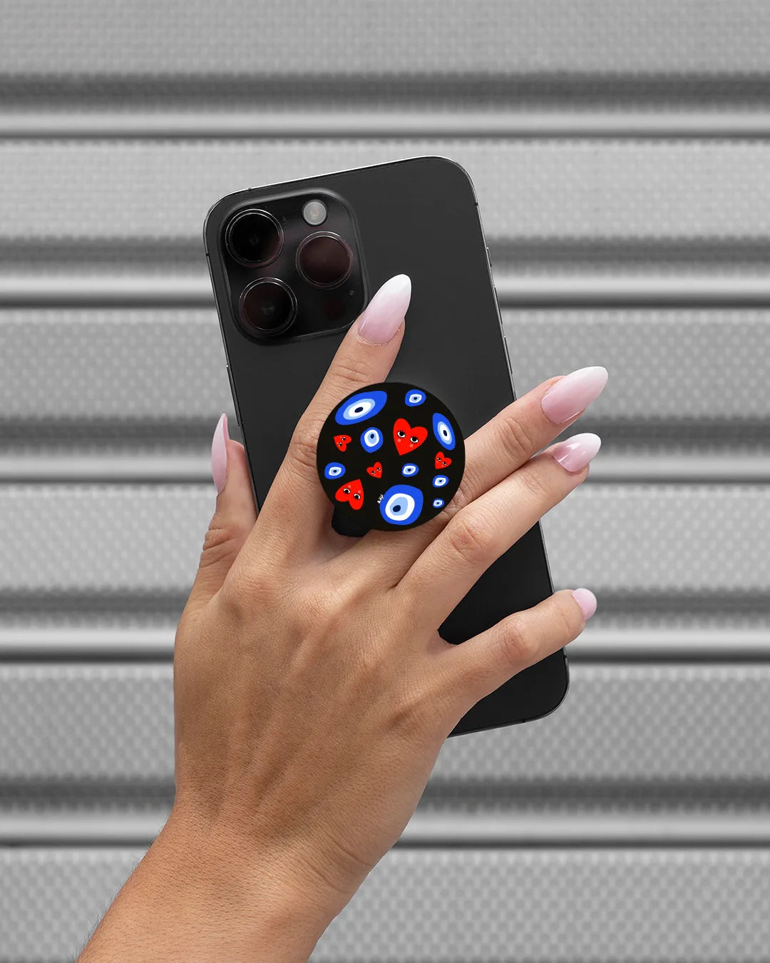 Evileye With Heart Pattern Popsocket