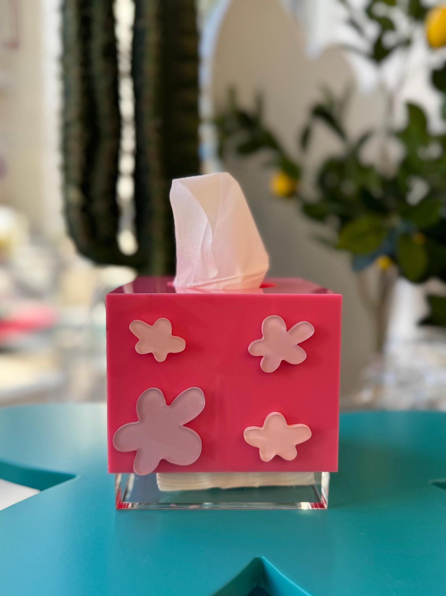 Flowers 3D Tissue Box