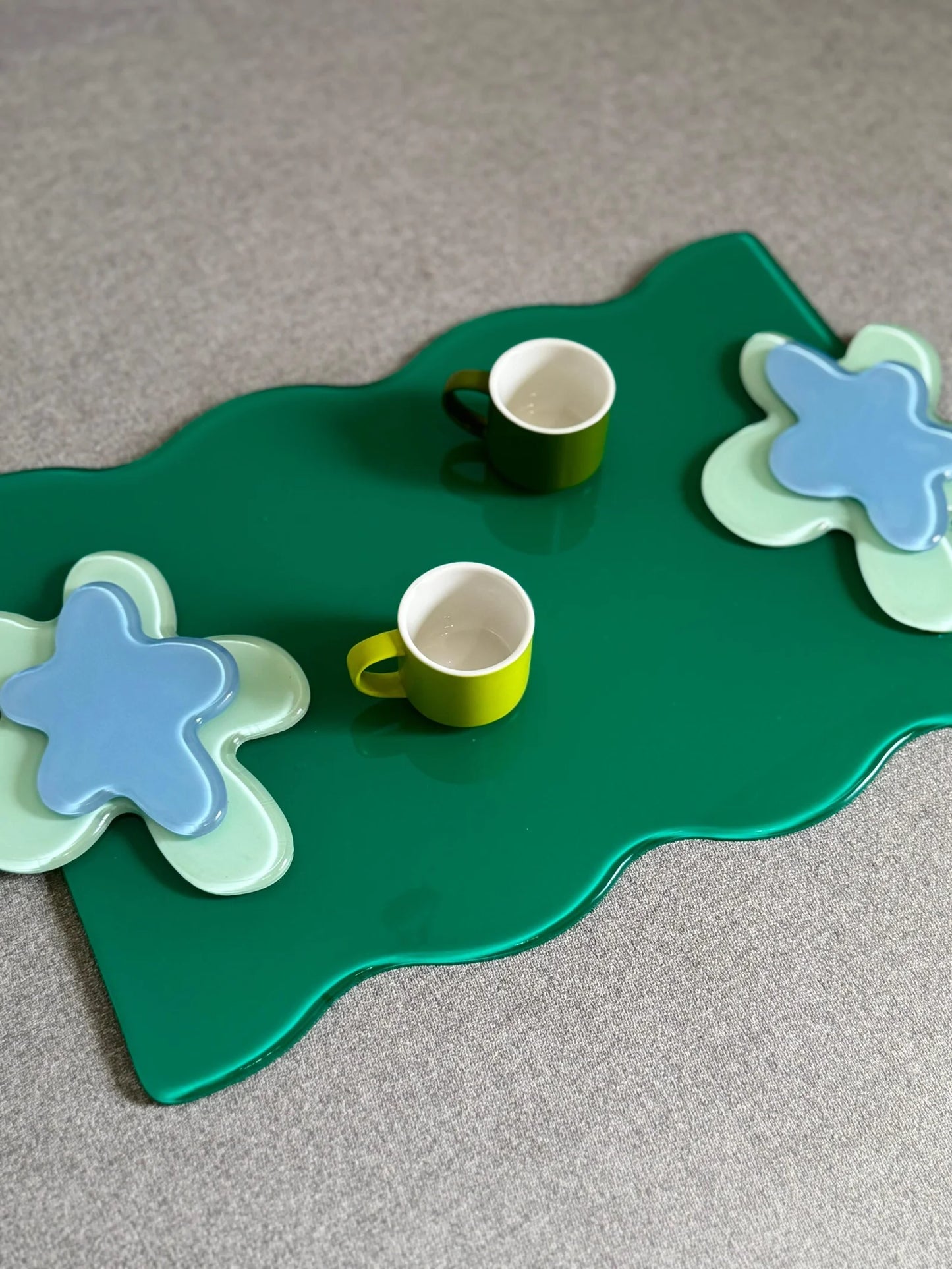 Leaf Green Artstract Tray
