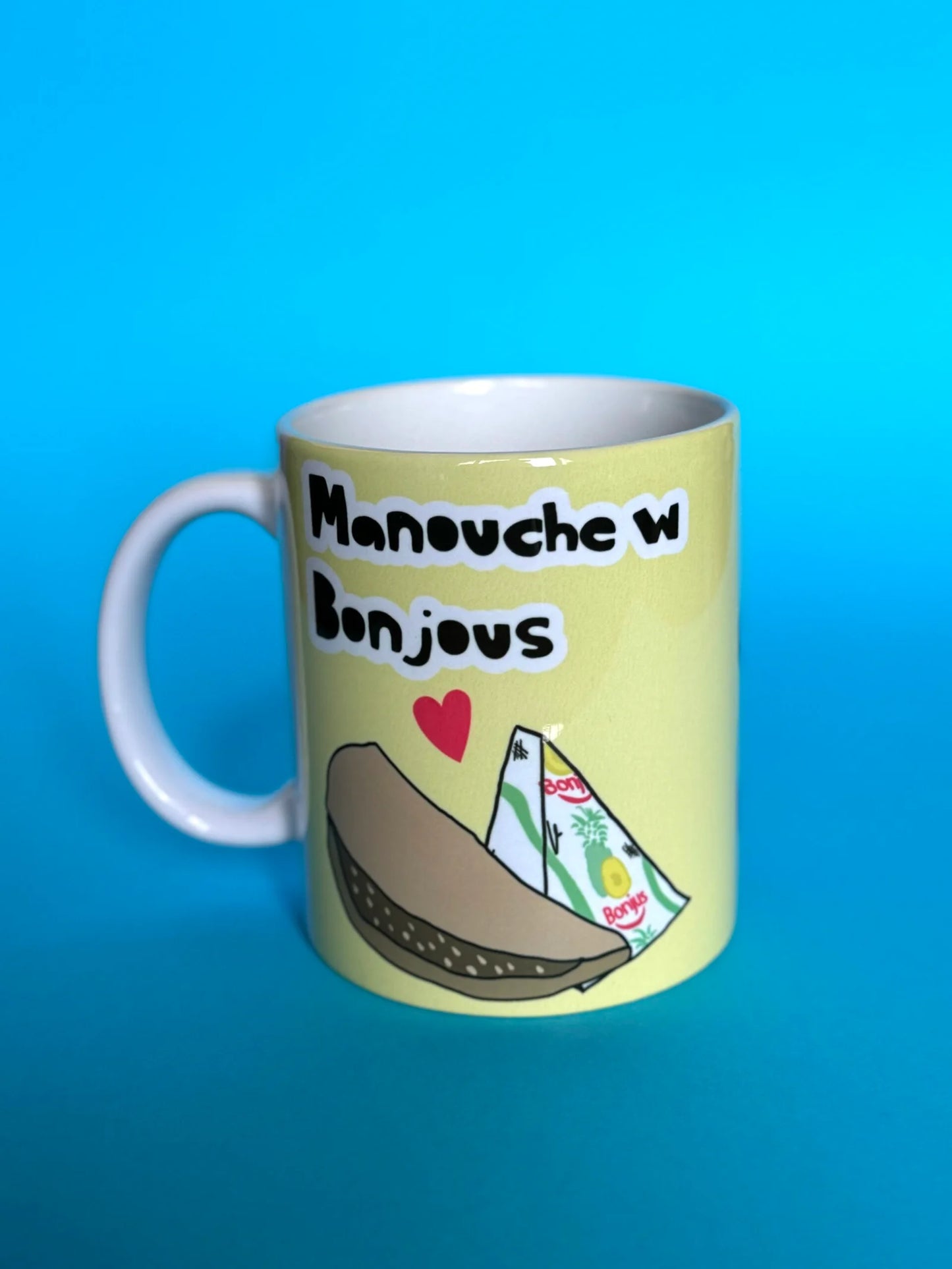 Man2oushe w Bonjus glass mug