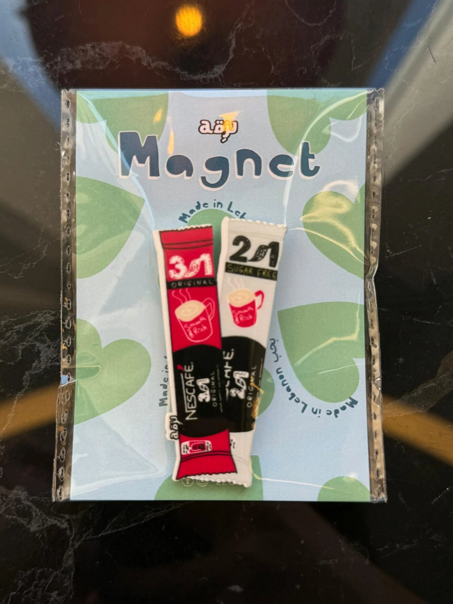 Nescafe bag magnet