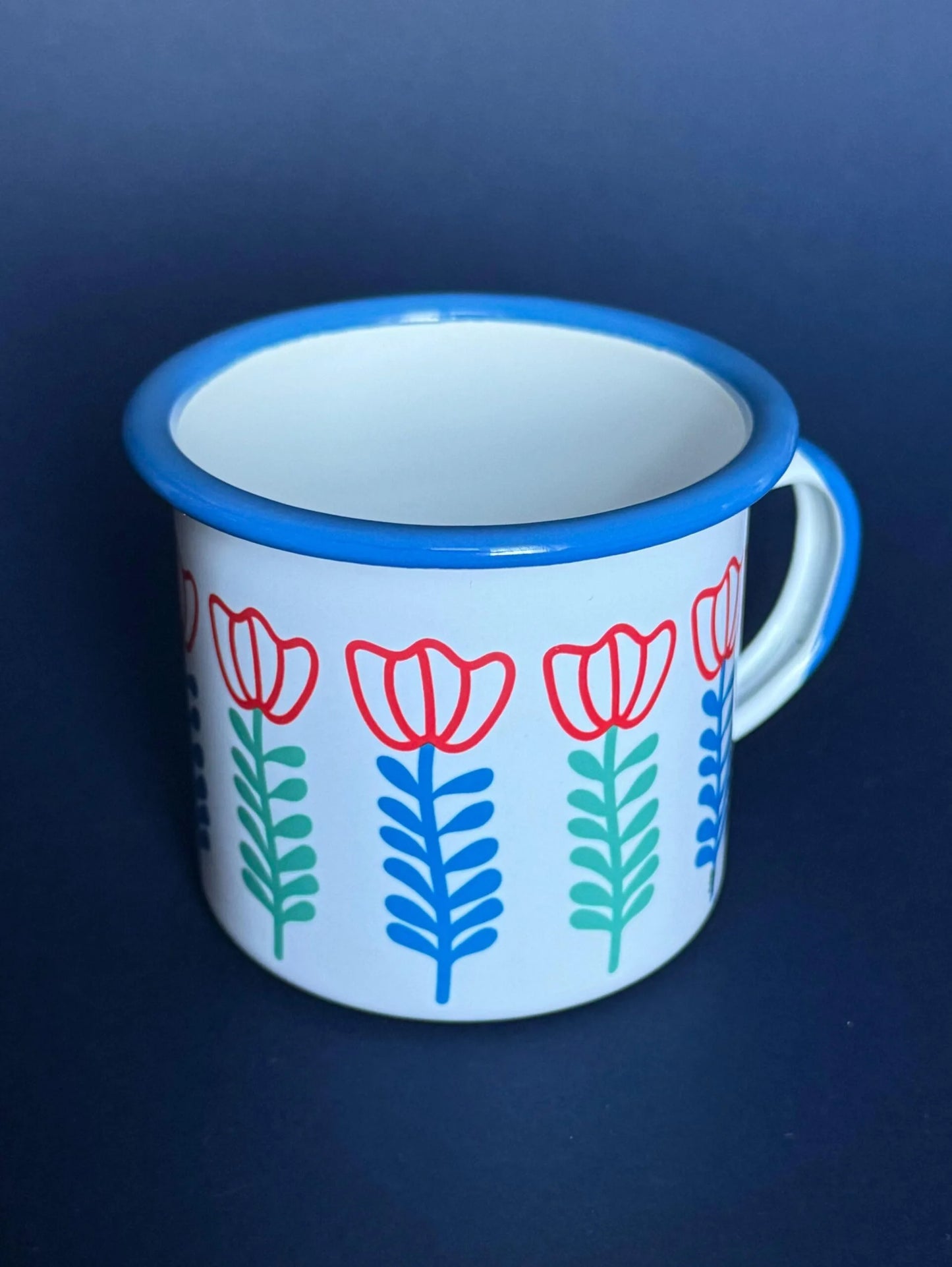 Shaffe flower stainless steel mug