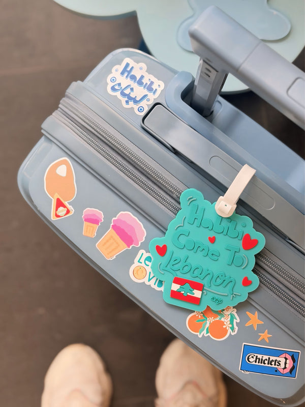 Habibi come to lebanon luggage tag