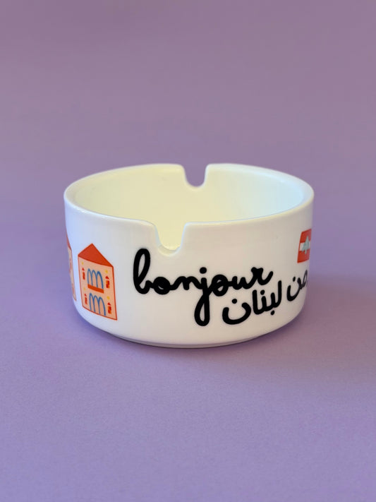 Bonjour men lebnen ashtray