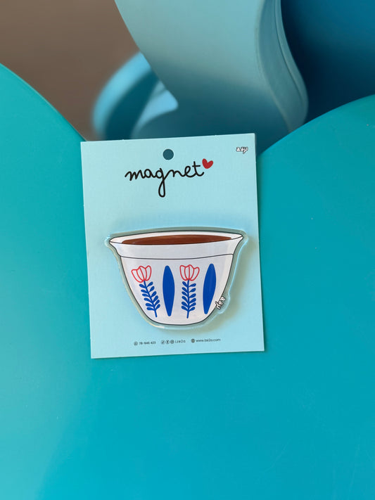 Shaffe blue transparent 3d magnet