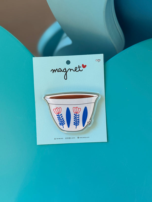 Shaffe blue transparent 3d magnet