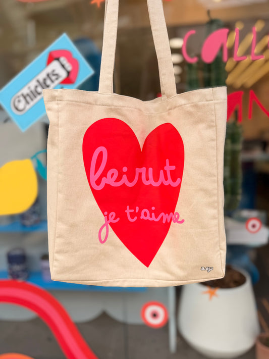 Beirut je t’aime tote bag