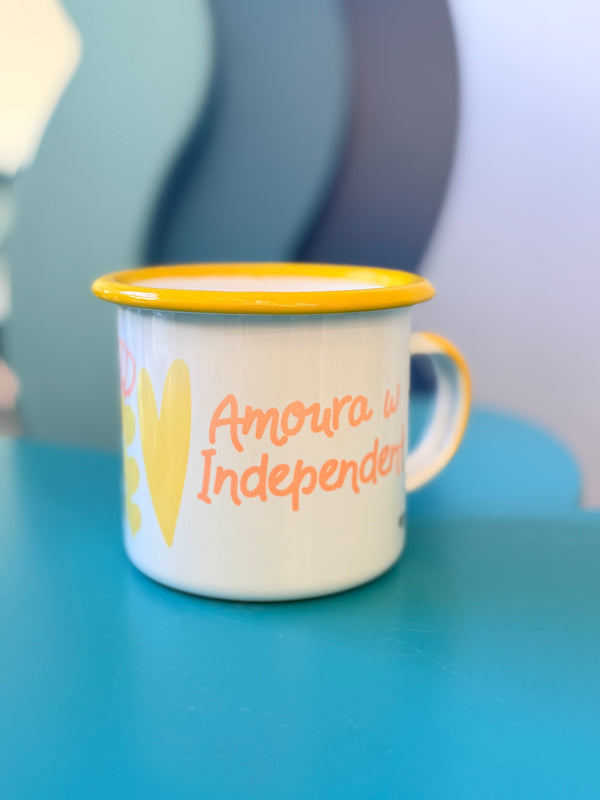 Amoura & independent Stainless steel mug
