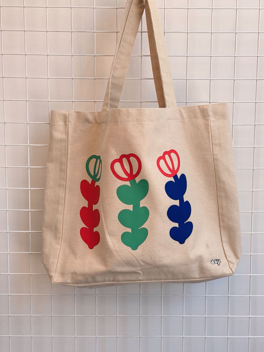 Beach tote shaffe flower