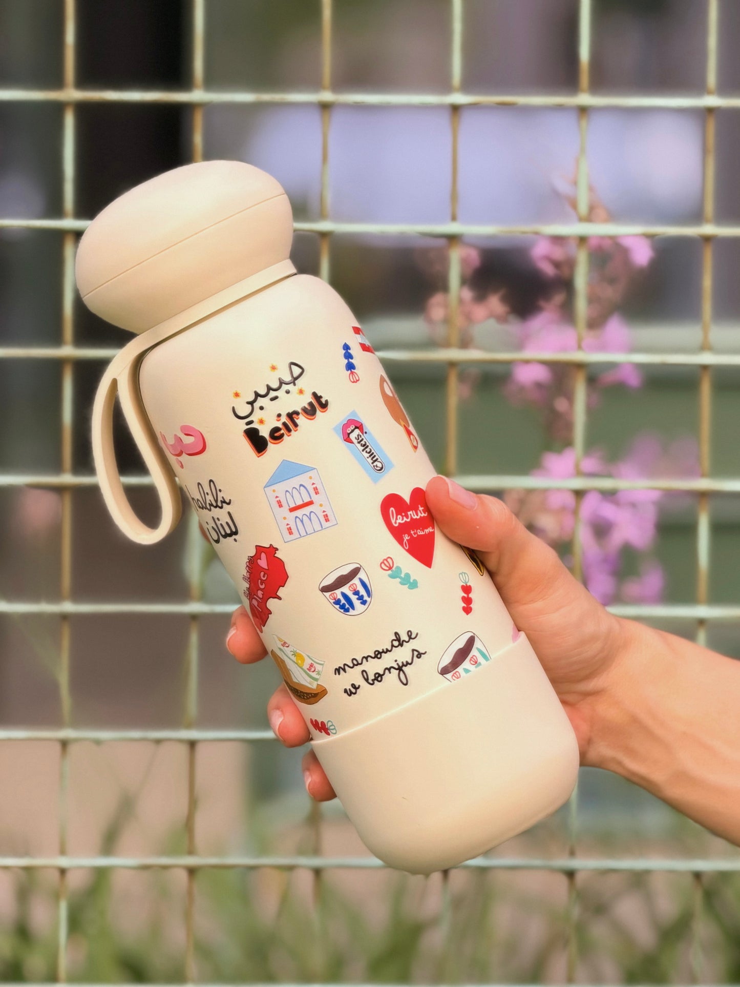 Lebanese pattern bubbly bottle