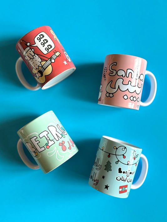 4 Christmas Mugs