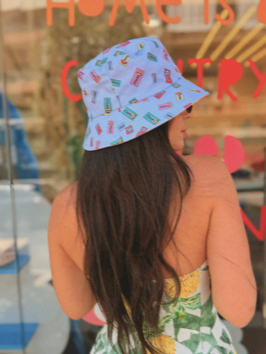 Chiclets pattern bucket hat