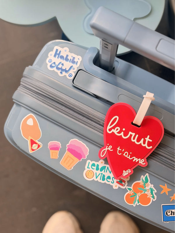 Beirut je t’aime luggage tag