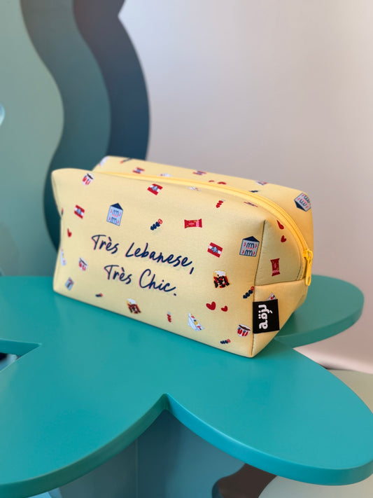 Très Lebanese très chic makeup pouch