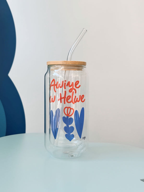 Awieh w helwe Iced coffee glass cup