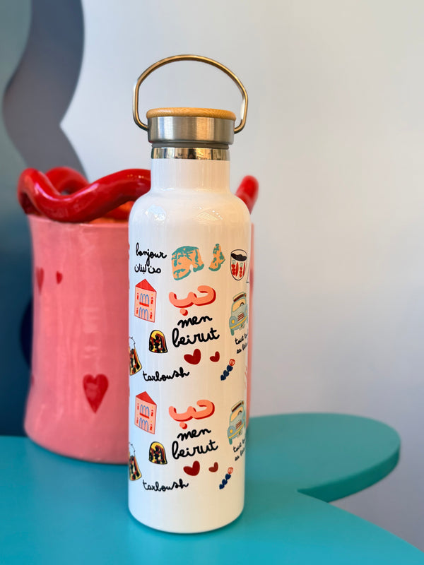 Lebanese pattern stainless steel bottle