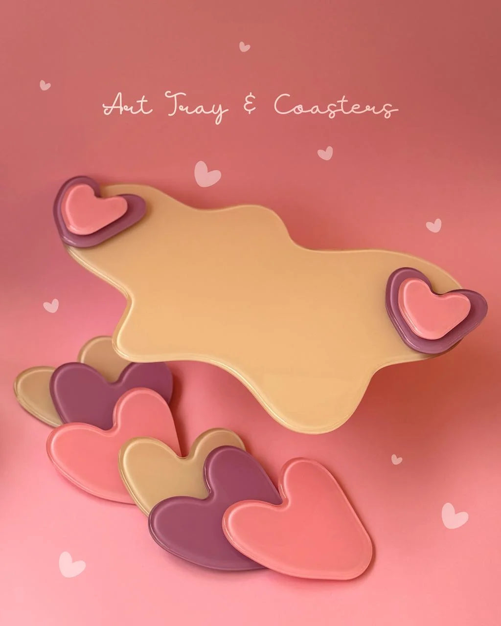 Amore Art Tray and Coasters