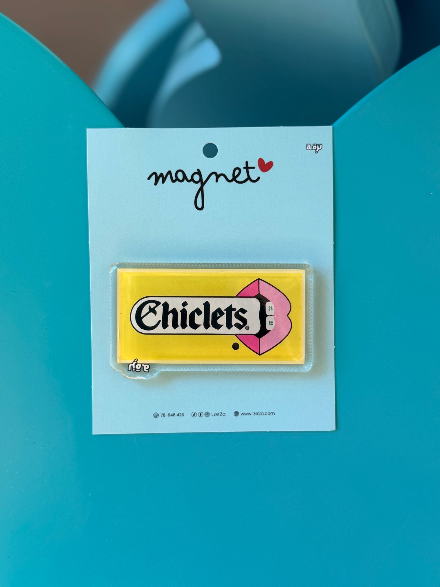 Chiclets yellow transparent 3d magnet