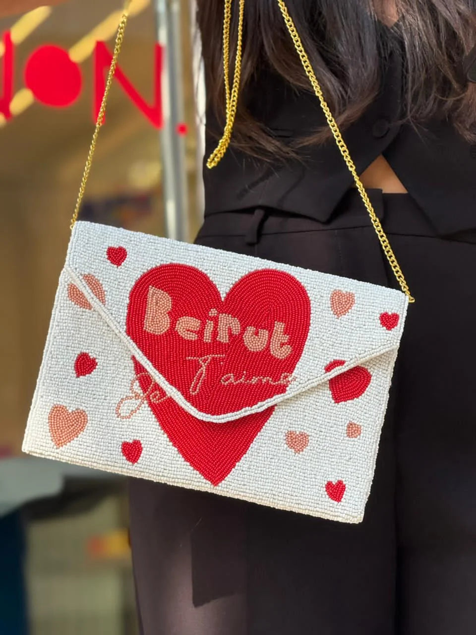 beirut je t’aime pearl bag