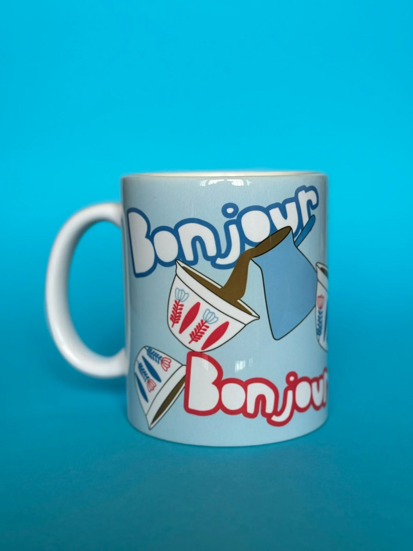 Bonjour Bonjourein glass mug