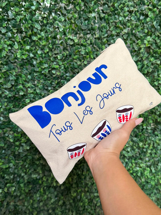 Bonjour Tous Les Jours Blue Pouch
