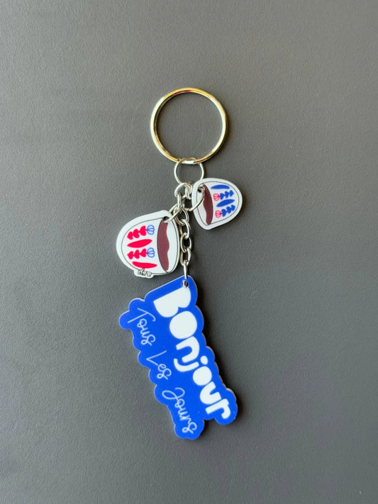 Bonjour Tous Les Jours Keychain