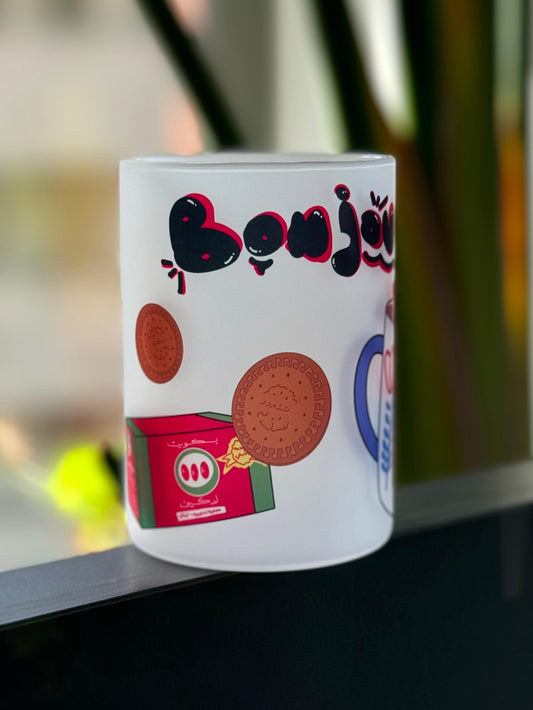 Bonjour Transparent Matt Mug