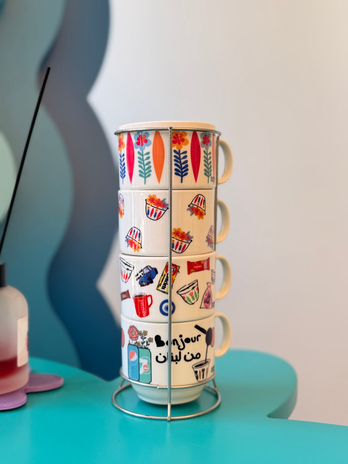 Funky lebanese set cups