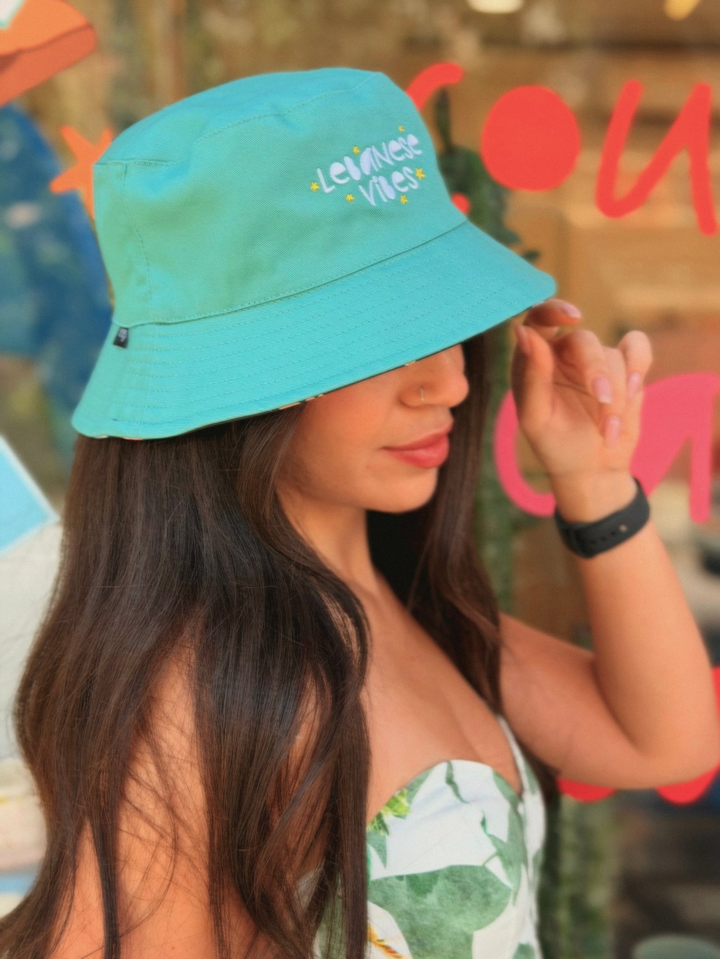 Lebanese vibes bucket hat