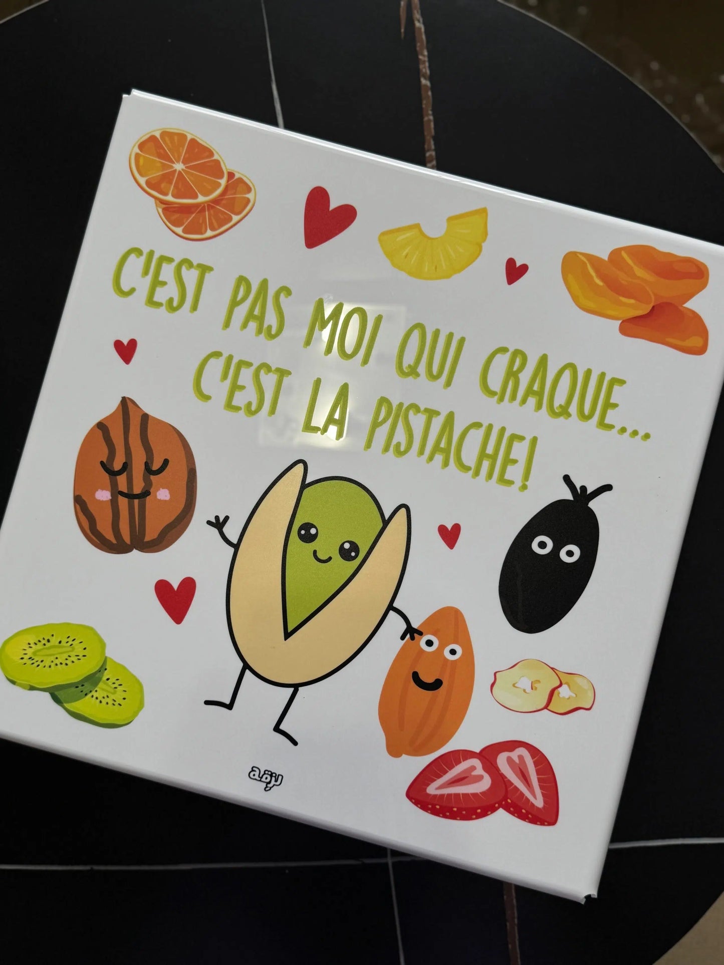 C’est Pas Moi Qui Craque… C’est La Pistache Dyafe Box 25x25cm