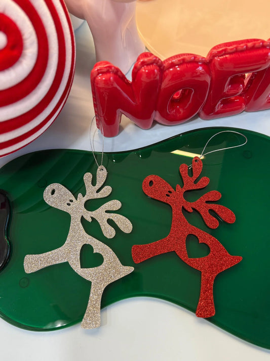 Christmas Dear Glitter Ornament Tree