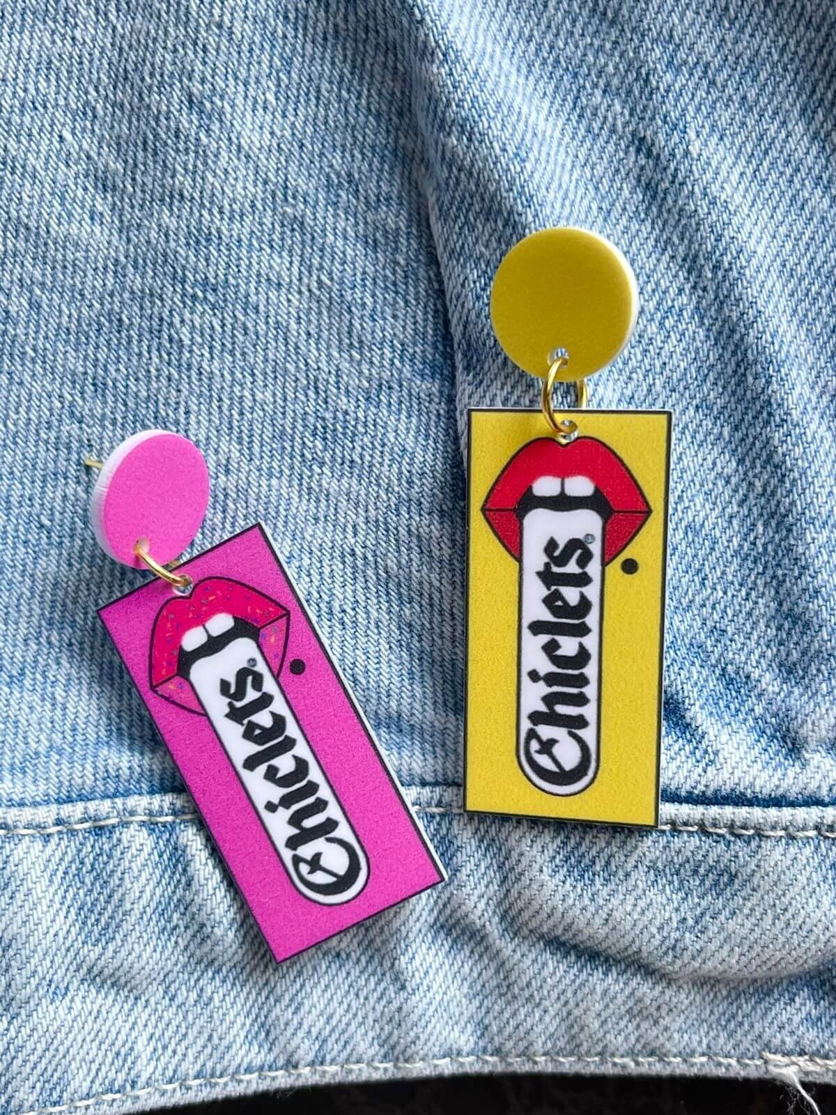 Colorful chiclets earrings