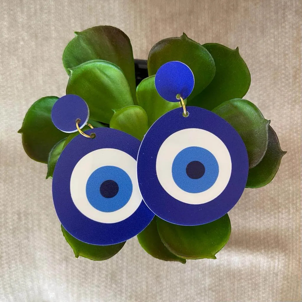 Evil eye earrings