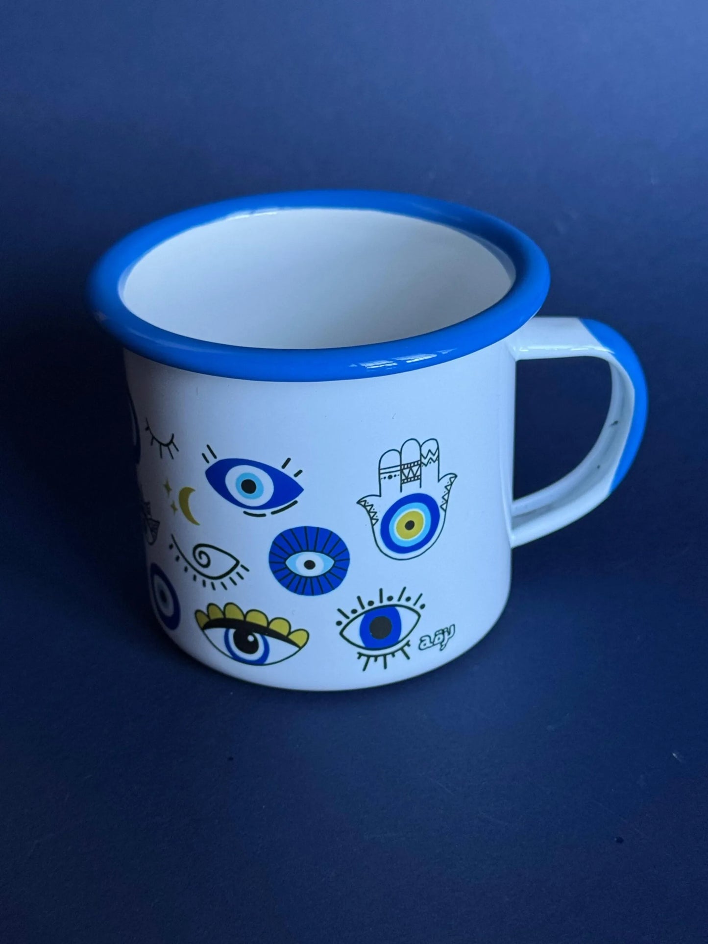 Evil eye stainless steel mug