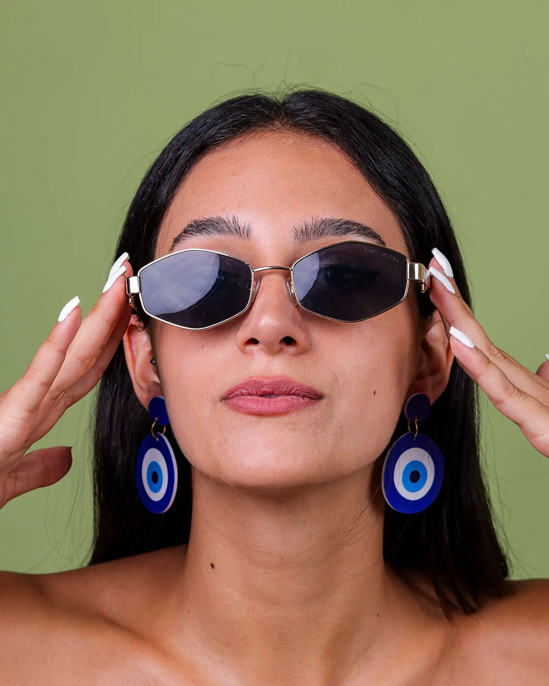 Evil eye earrings