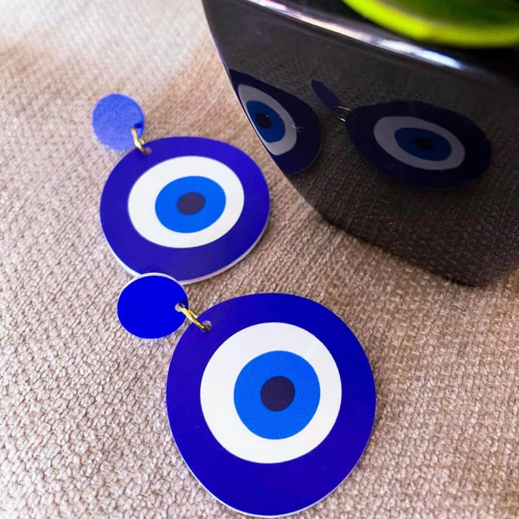 Evil eye earrings