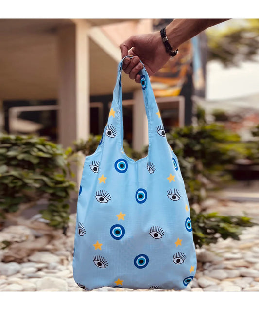 Evil eye tote bag