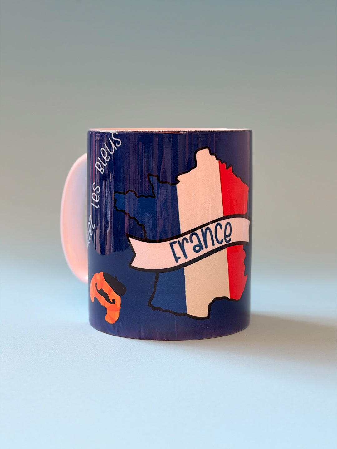 France glass mug