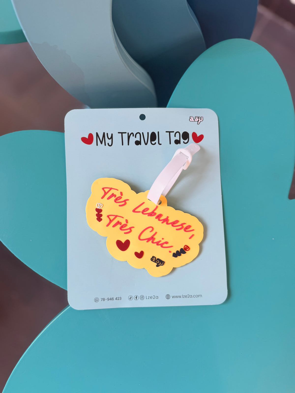 Très libanaise très chic luggage tag