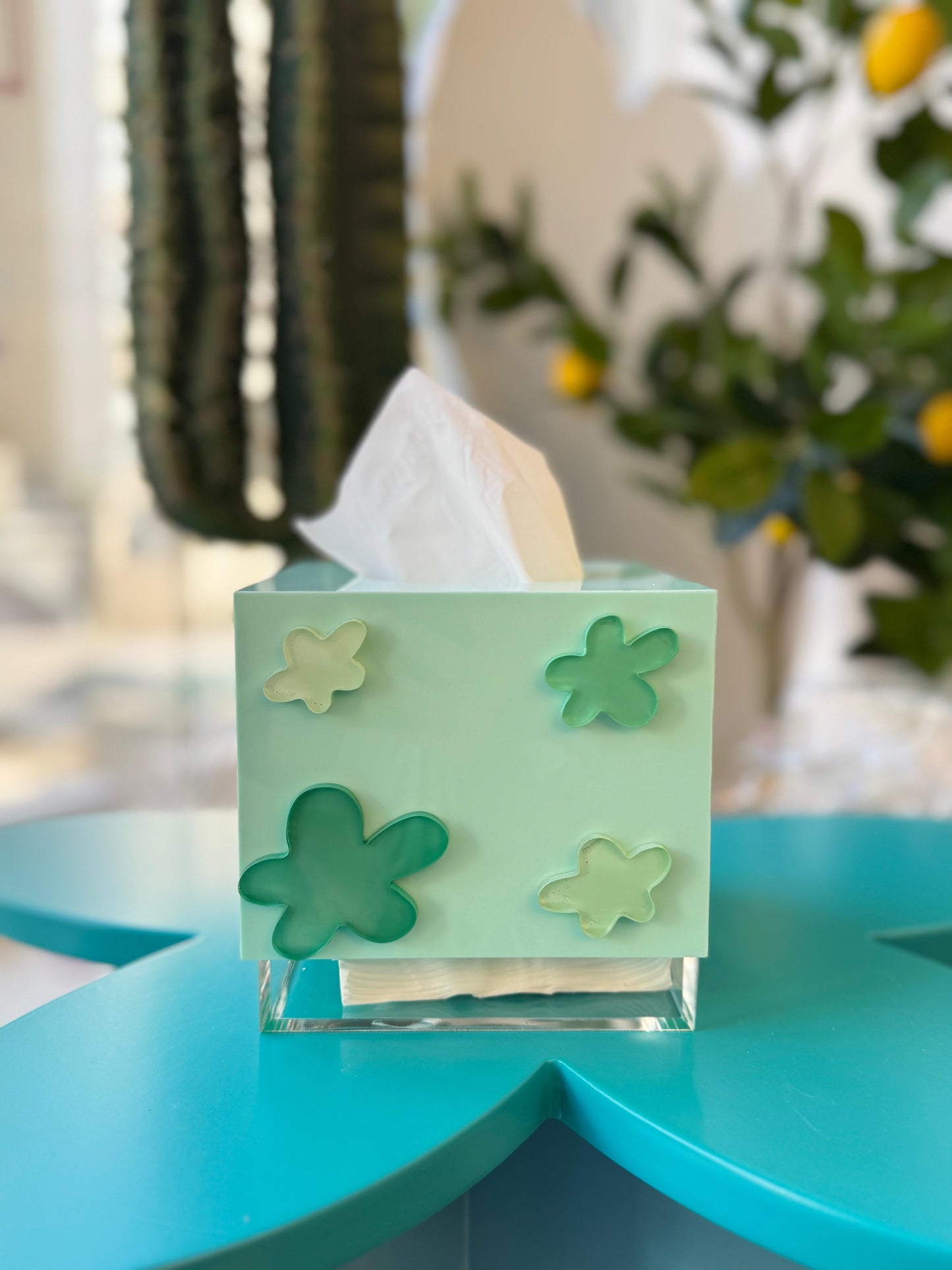 Flowers 3D Tissue Box