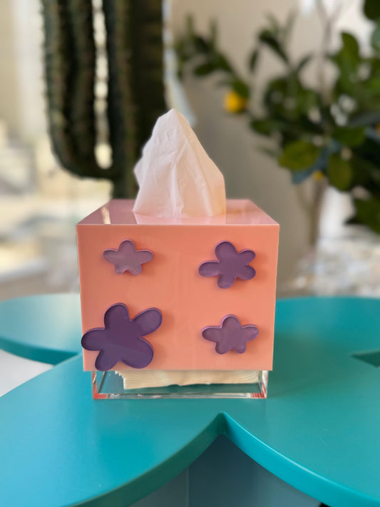 Flowers 3D Tissue Box