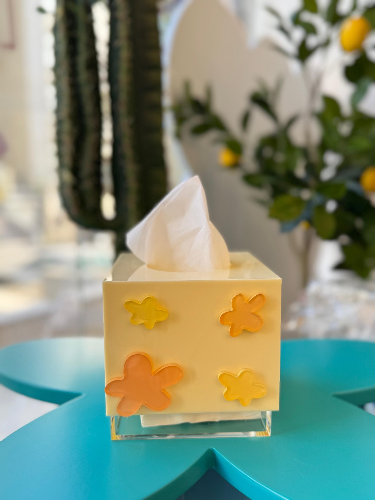 Flowers 3D Tissue Box