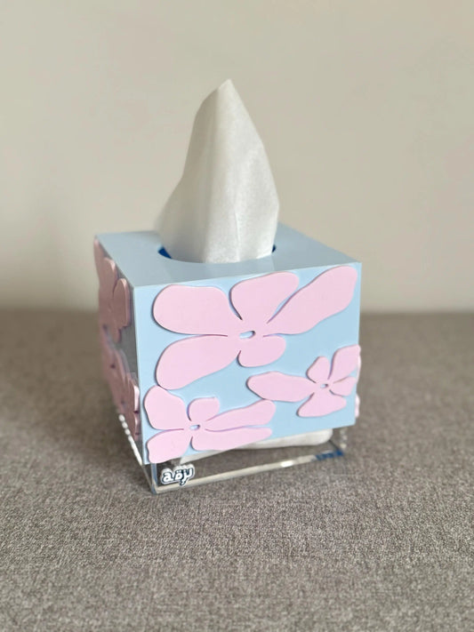 Funky Flowers 3D Tissue Box