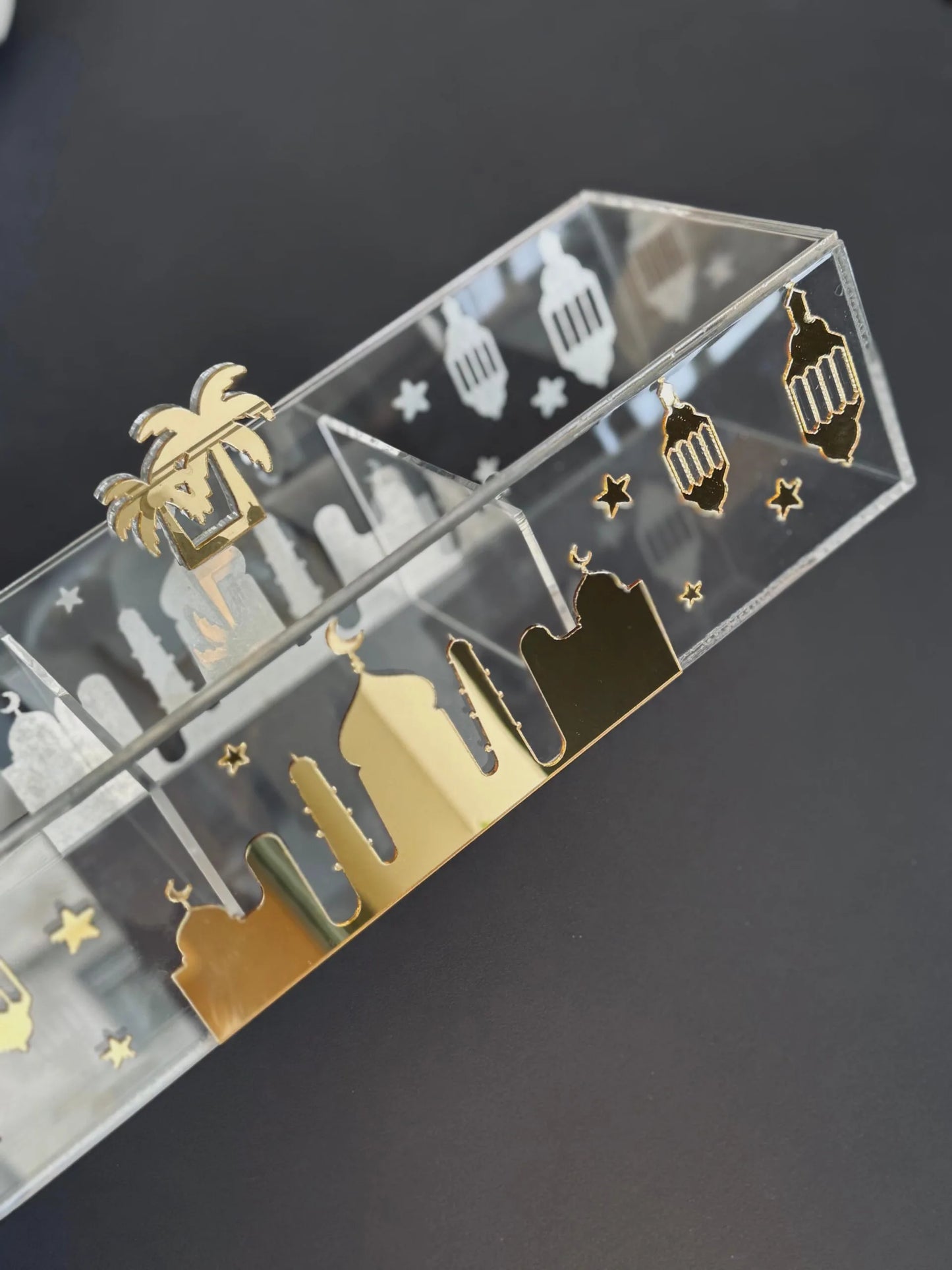 Gold Ramadan Palms Rectangle Box