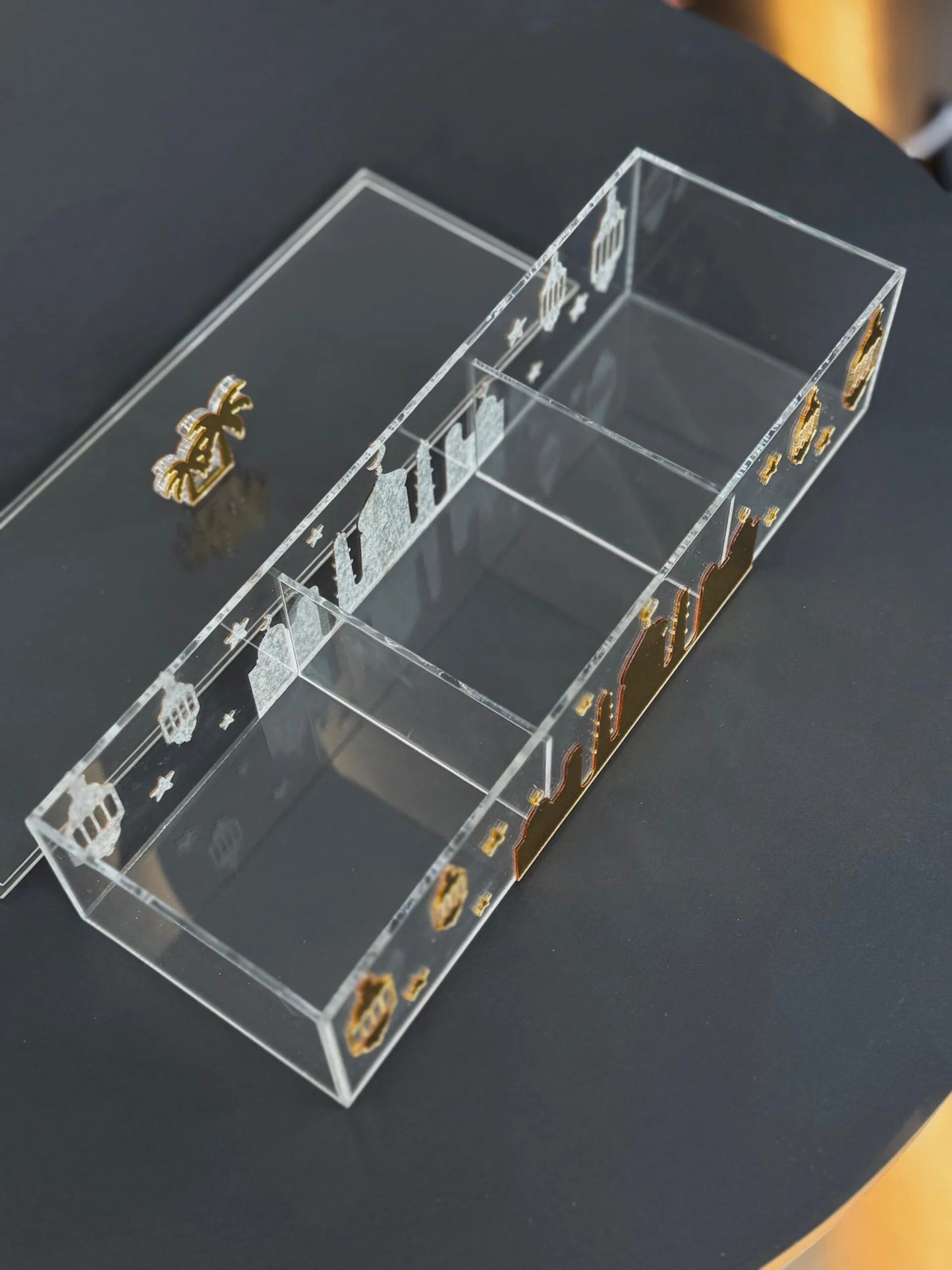 Gold Ramadan Palms Rectangle Box