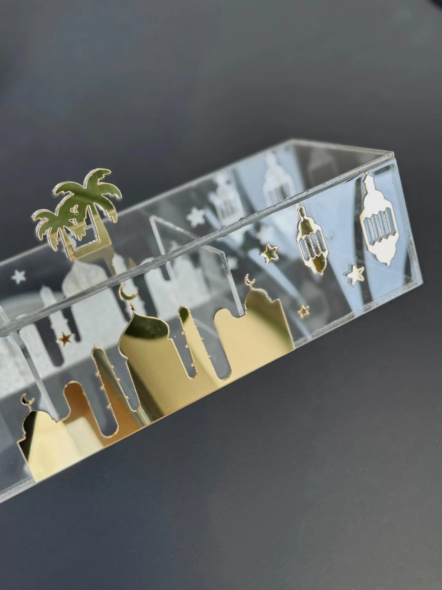 Gold Ramadan Palms Rectangle Box